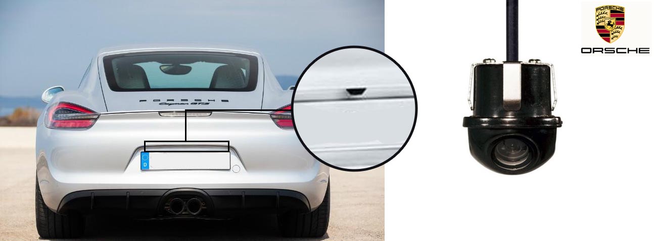 Reversing rear view wedge camera